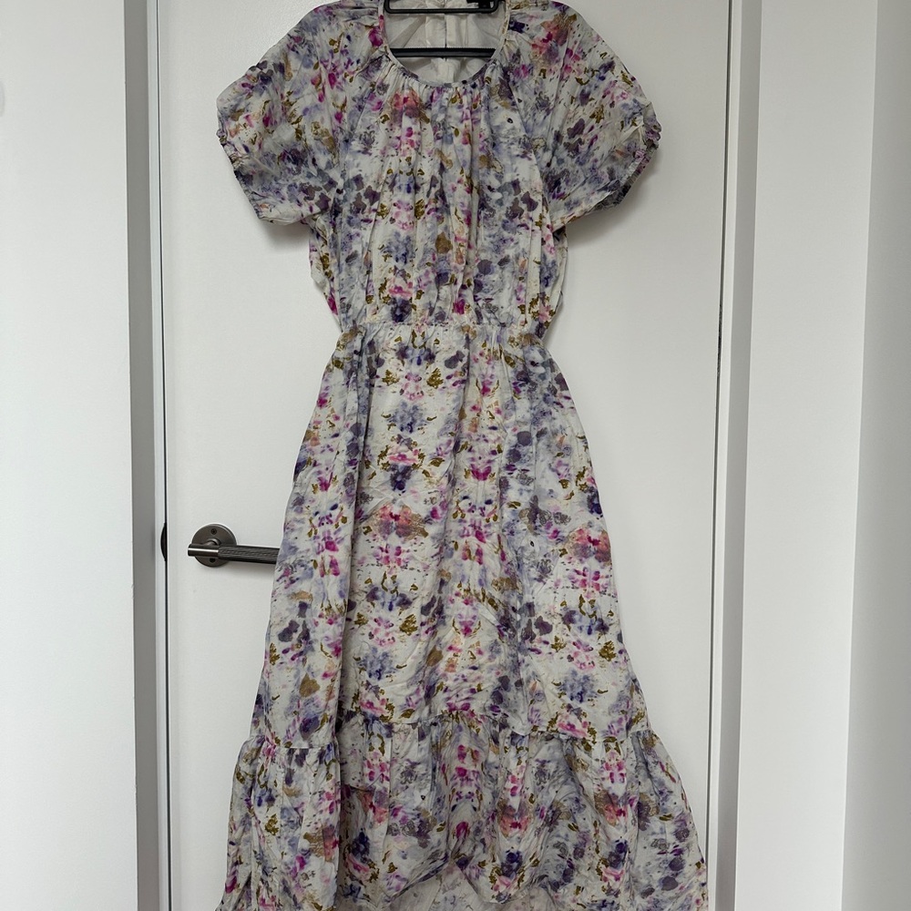 Flora Obscura X J.Crew side-cutout dress in kaleidoscope floral Size 16
